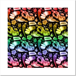 You Got the RAINBOW Hawaiian Woodcut Pattern! Posters and Art